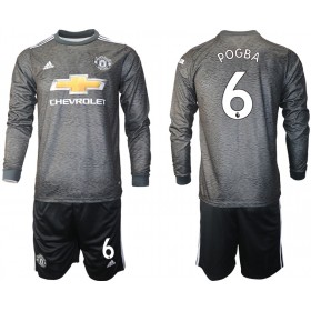 Camisolas de futebol Manchester United Paul Pogba 6 Criança Equipamento Alternativa 2020/21 Manga Comprida